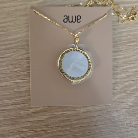 Awe Inspired Gold Necklace with Mother Earth Pendant - Picture 2 of 4